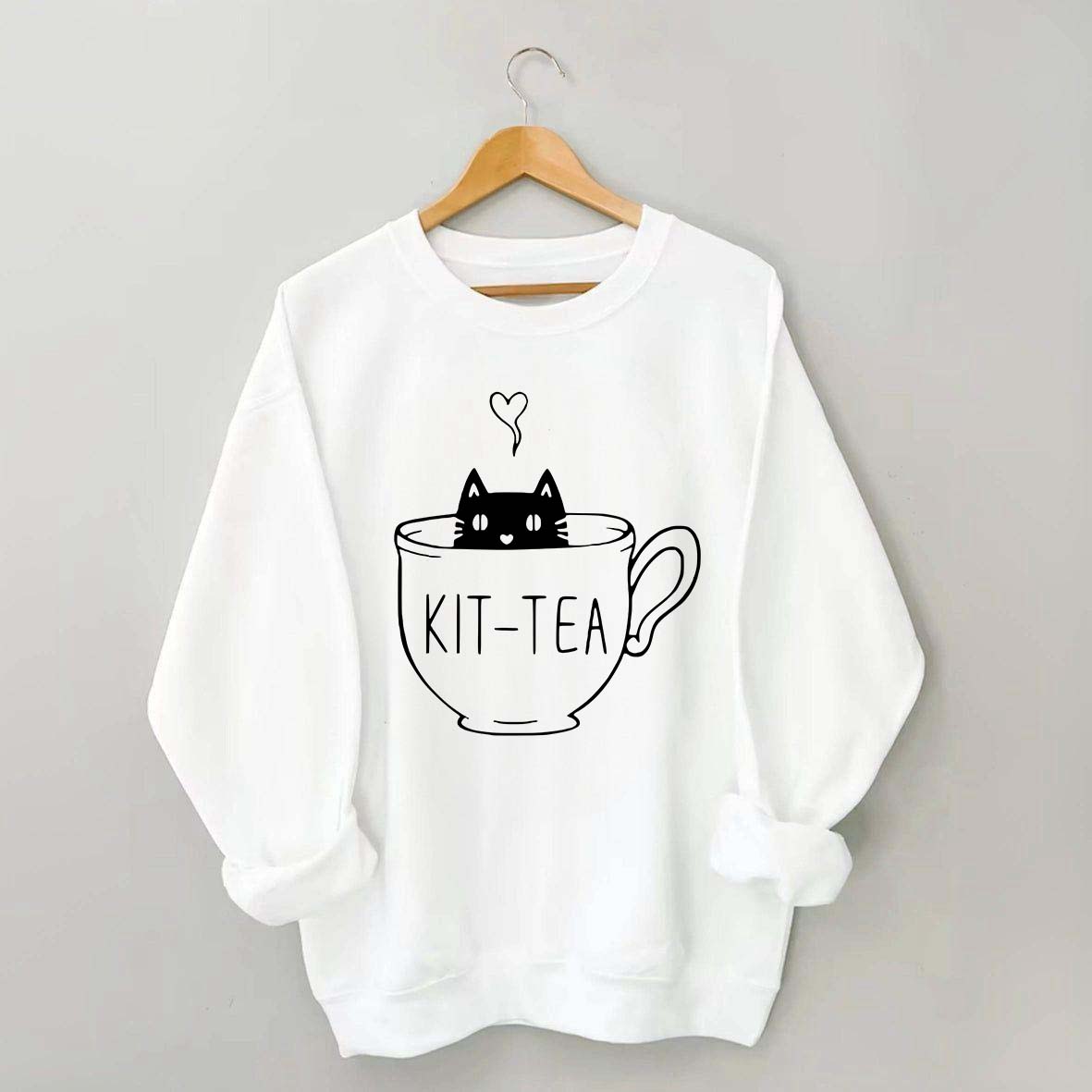Funny Cat Tea Kitten Sweatshirt
