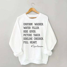 Uniform Washer Water Filler Sport Mom Sweatshirt