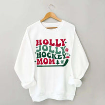 Holly Jolly Hockey Mom Christmas Sweatshirt