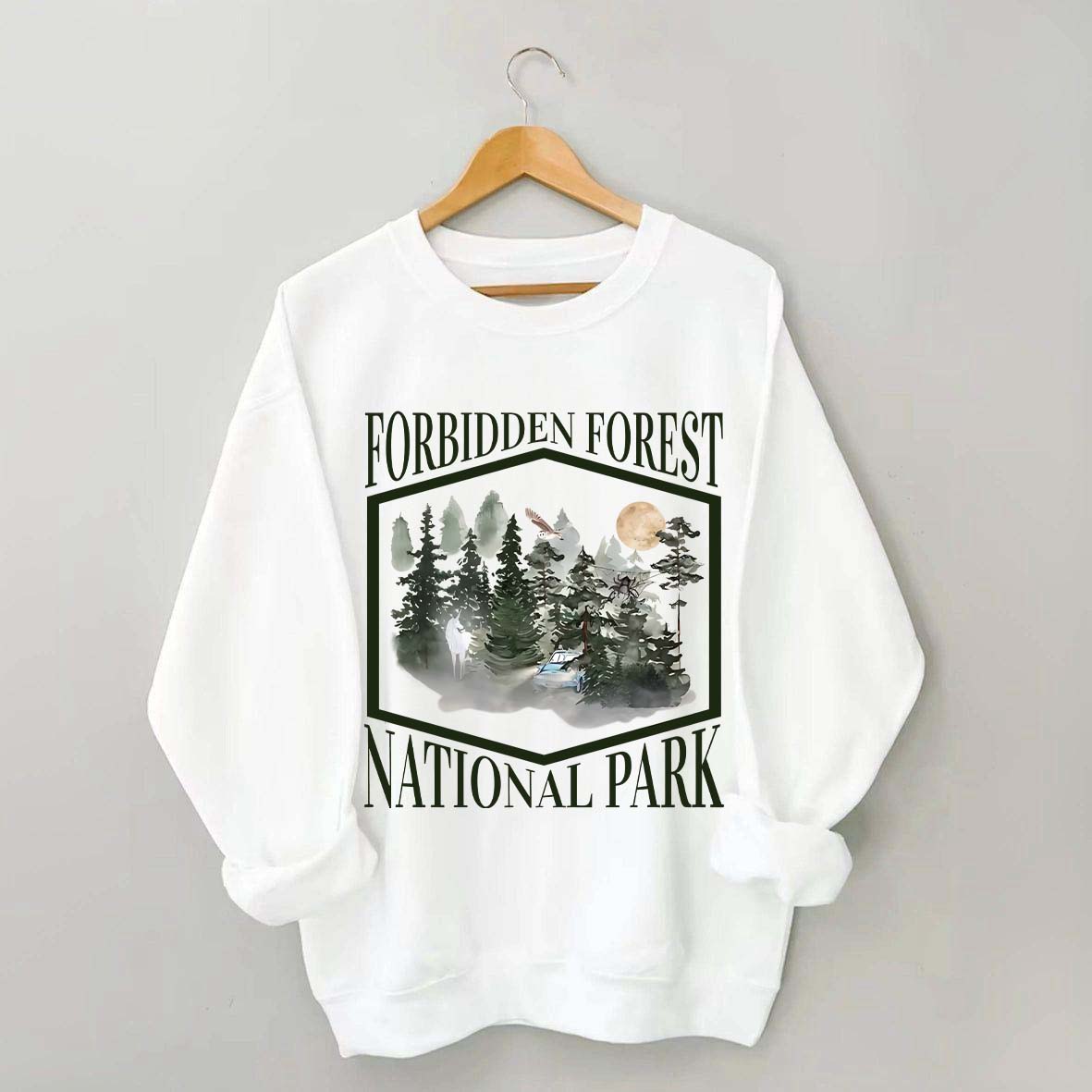 Retro Funny Forbidden Forest National Park Wizarding World Sweatshirt