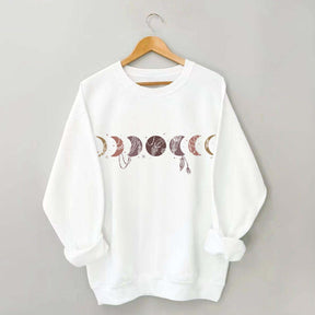 Boho Celestial Witchy Moon Phases Sweatshirt