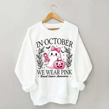In October We Wear Pink Ghost Sweatshirt