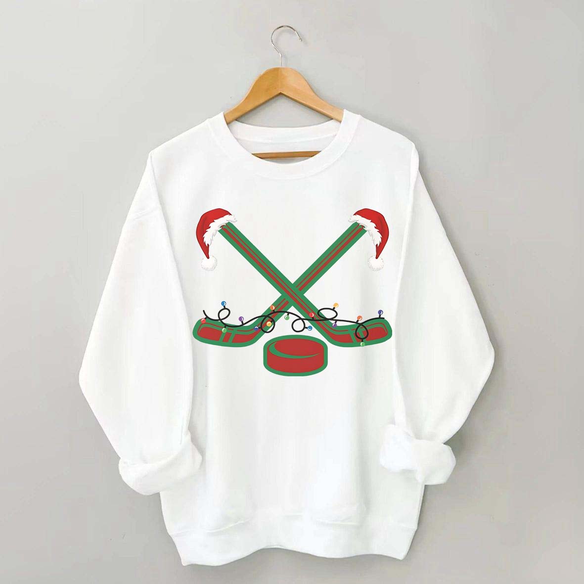 Christmas Ice Hockey Xmas Sport Sweatshirt