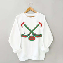 Christmas Ice Hockey Xmas Sport Sweatshirt