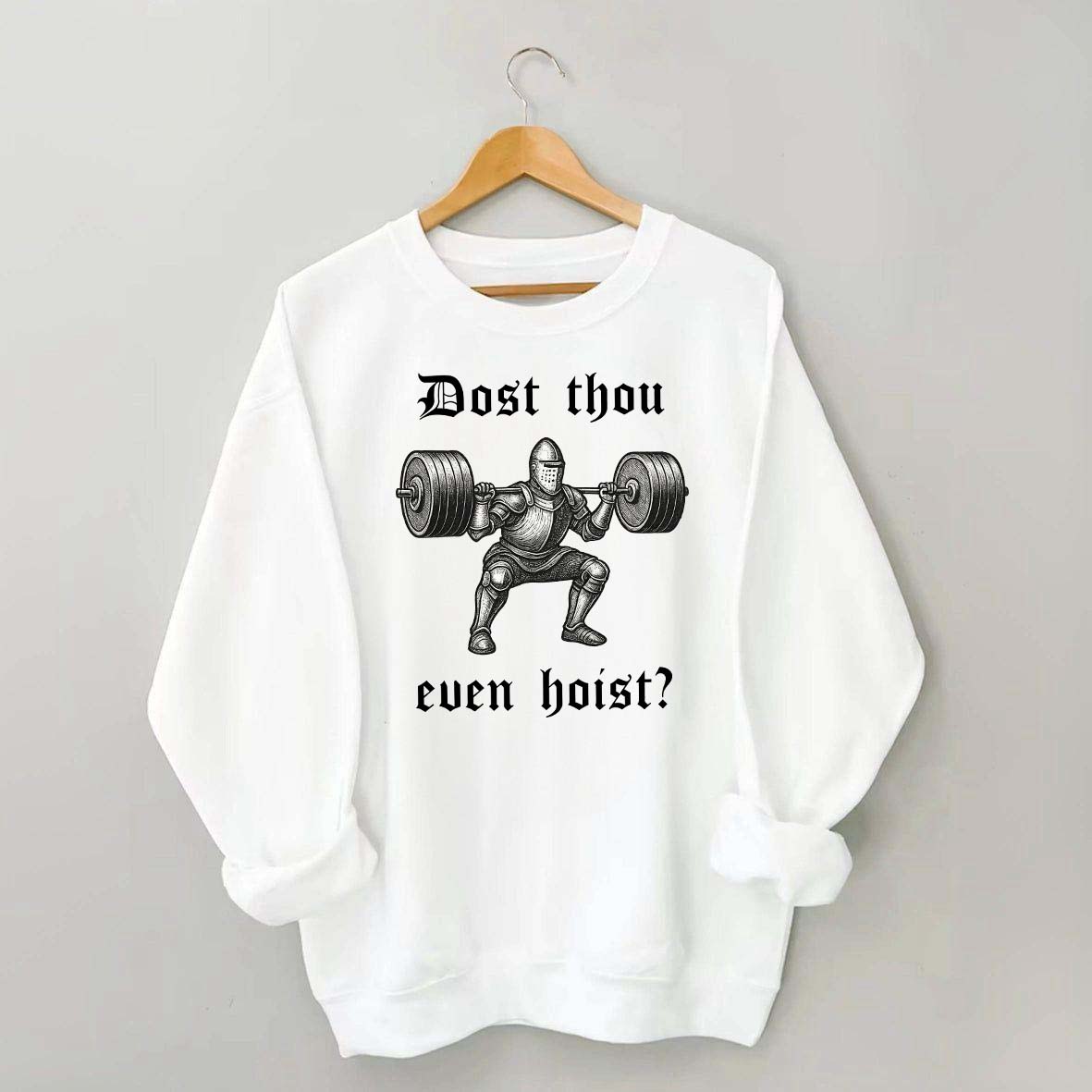 Medieval Gym Funny Knight Weightlifting Sweatshirt