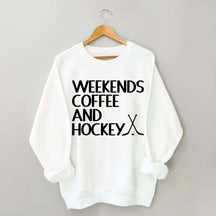 Weekends Coffee And Hockey Lovers Sweatshirt