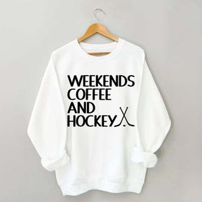 Weekends Coffee And Hockey Lovers Sweatshirt