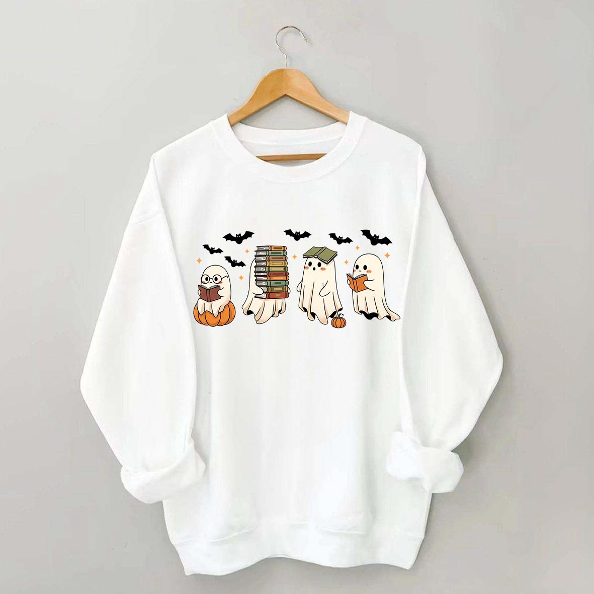 Reading Ghosts Halloween Lover Sweatshirt