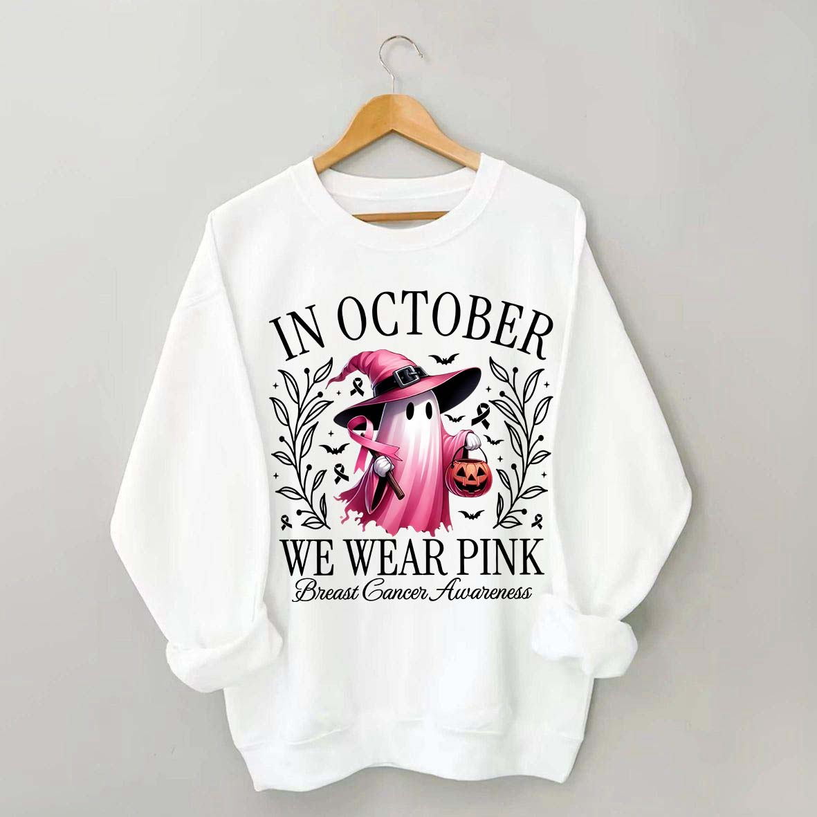 In October We Wear Pink Sweatshirt