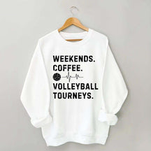 Weekends Coffee Volleyball Players Sweatshirt