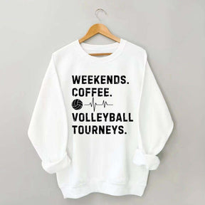 Weekends Coffee Volleyball Players Sweatshirt