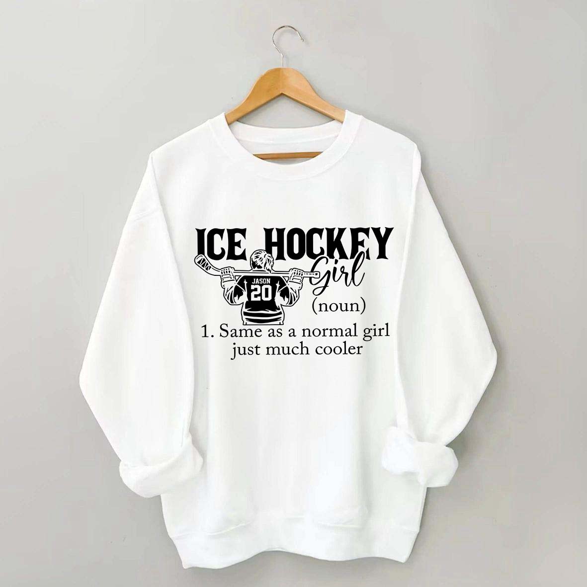 Personalized Hockey Girl Sweatshirt