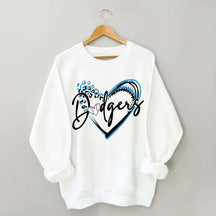 Dodgers Baseball Heart Sweatshirt