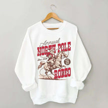 Annual North Pole Rodeo Western Christmas Sweatshirt
