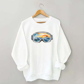 Ski Goggles Watercolor Sweatshirt
