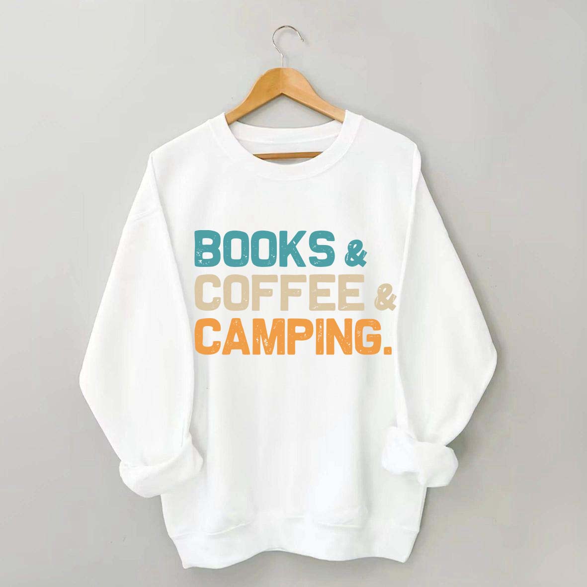 Books Coffee Camping Sweatshirt