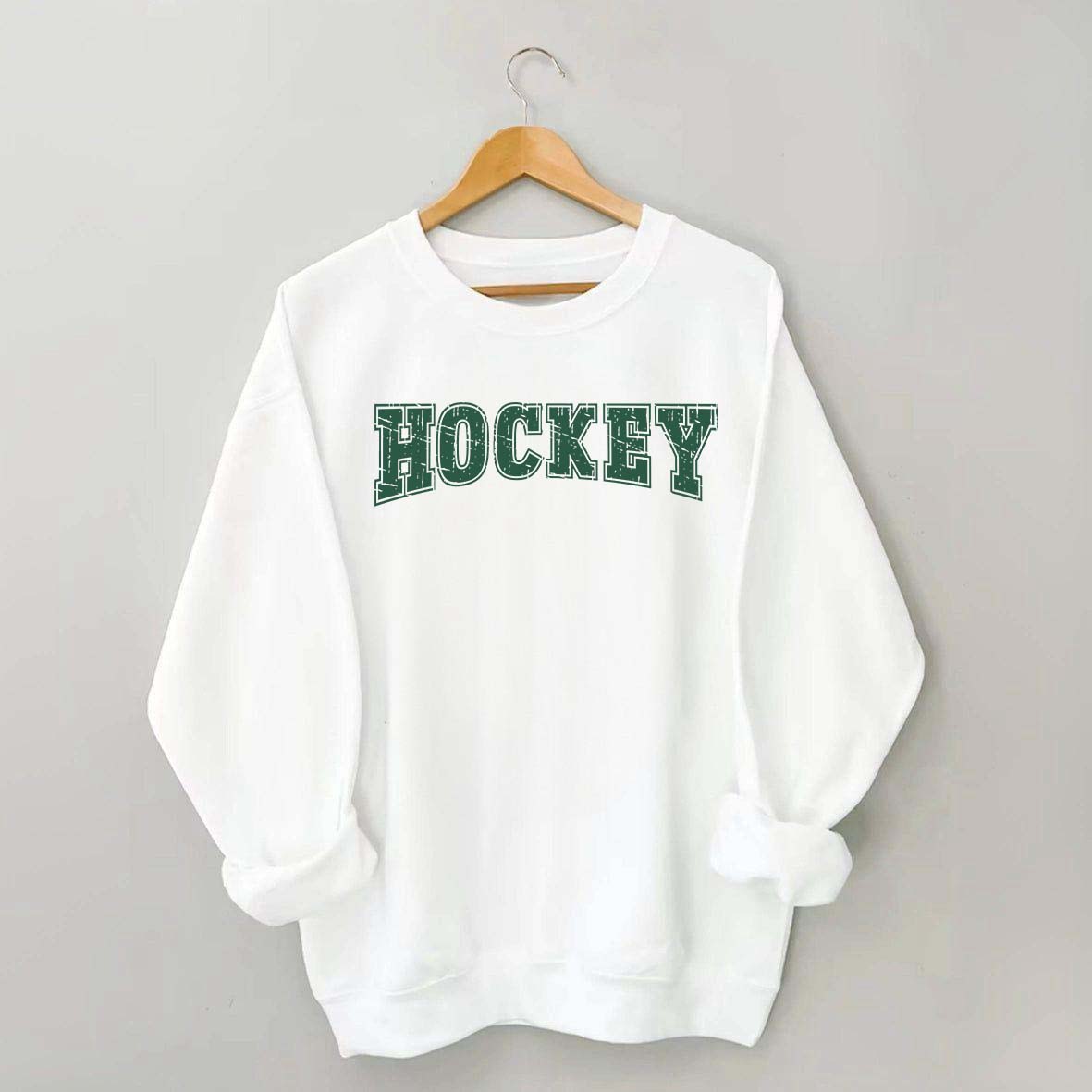 Retro Hockey Player Sporty Sweatshirt