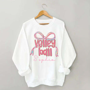 Personalized Volleyball Bow Sweatshirt