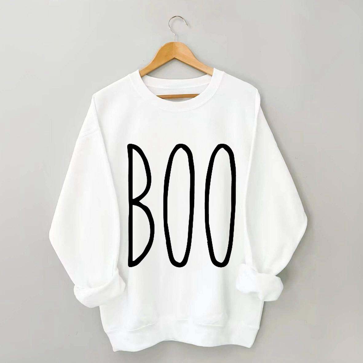 BOO Minimalist Halloween Sweatshirt