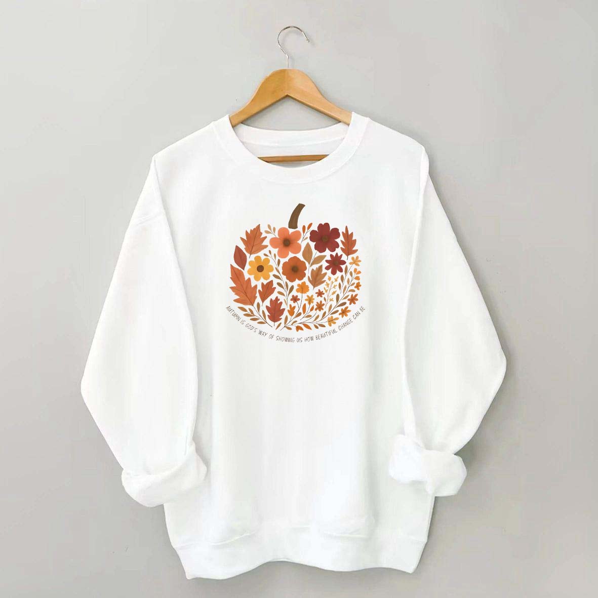 Autumn Leaves Faith Fall Crewneck Sweatshirt
