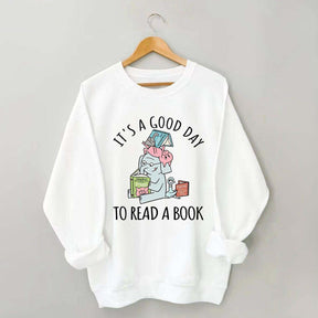 It's A Good Day To Read Pig Elephant Sweatshirt