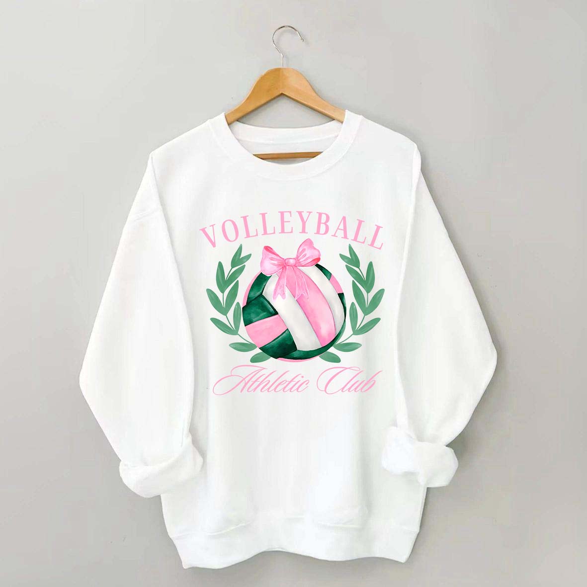 Coquette Bow Volleyball Preppy Sweatshirt