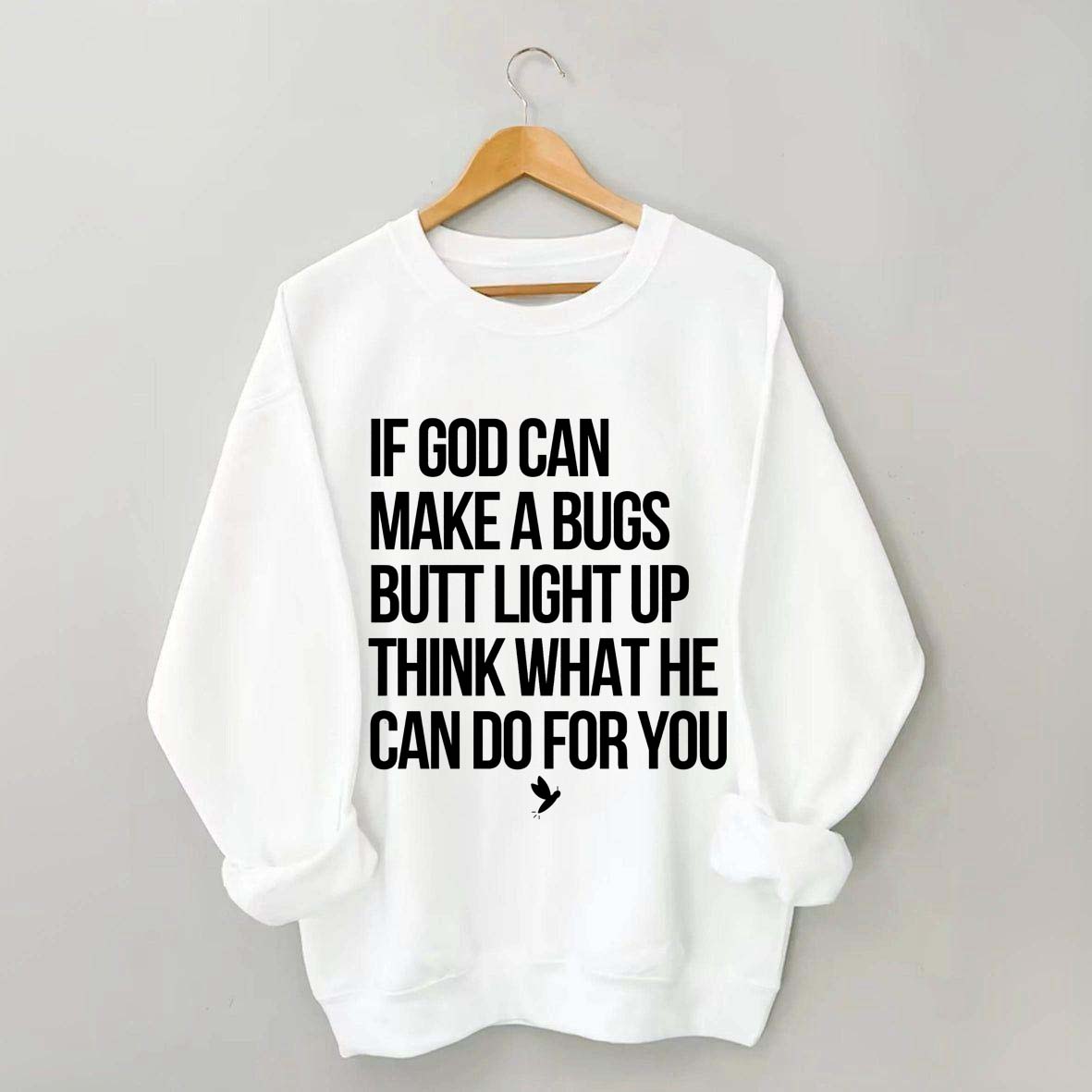 If God Can Make A Bug's Butt Light Up Think What He Can Do For You Sweatshirt