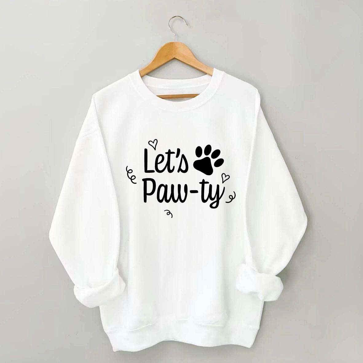 Lets Paw-Ty Dog Birthday Party Sweatshirt