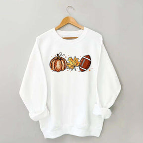 Fall Football Pumpkin Graphic Sweatshirt