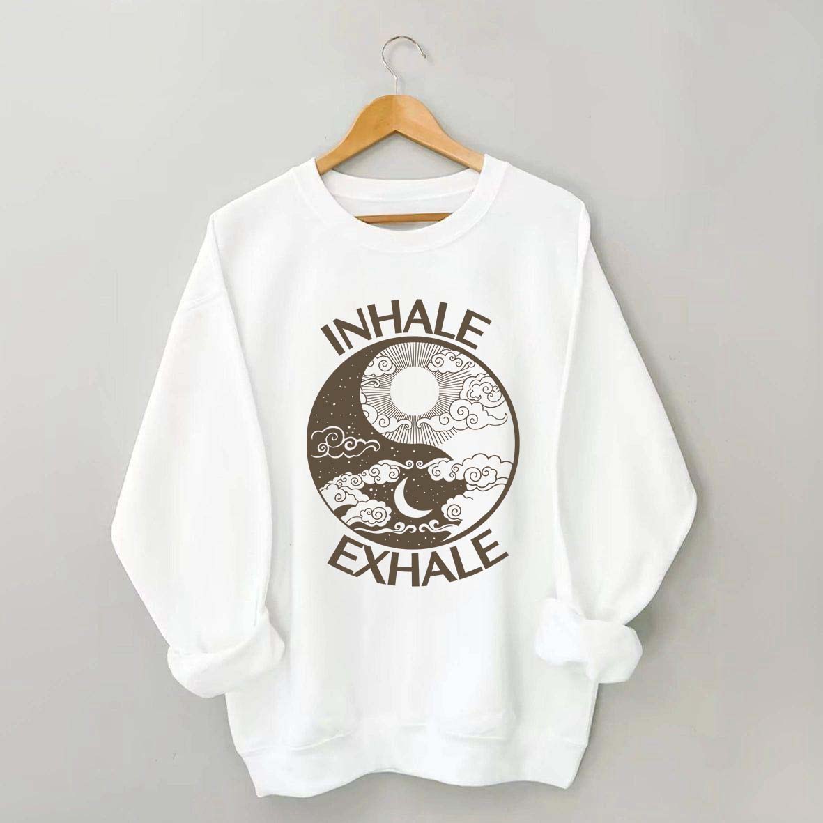 Inhale Exhale Yin And Yang Sweatshirt