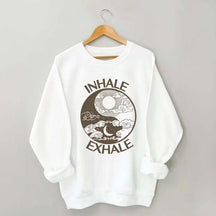 Inhale Exhale Yin And Yang Sweatshirt