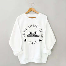 Easily Distracted By Cats Sweatshirt