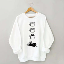 Coffee Cat Lover Sweatshirt