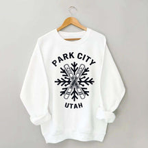 Park City Utah Snowflakes Ski Sweatshirt