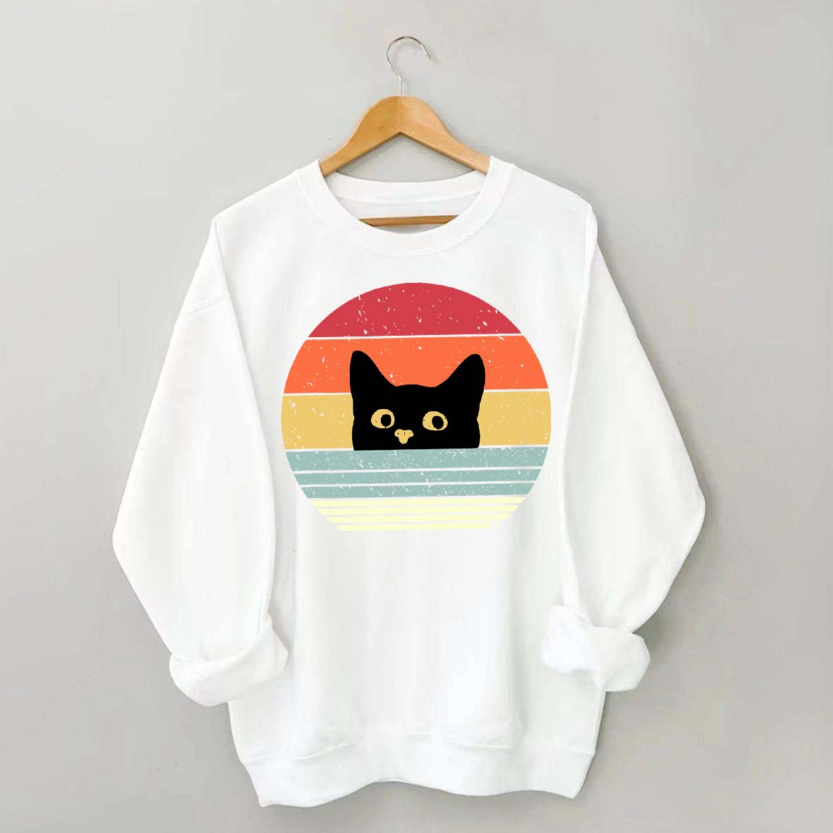 Retro Black Cat Crazy Sweatshirt