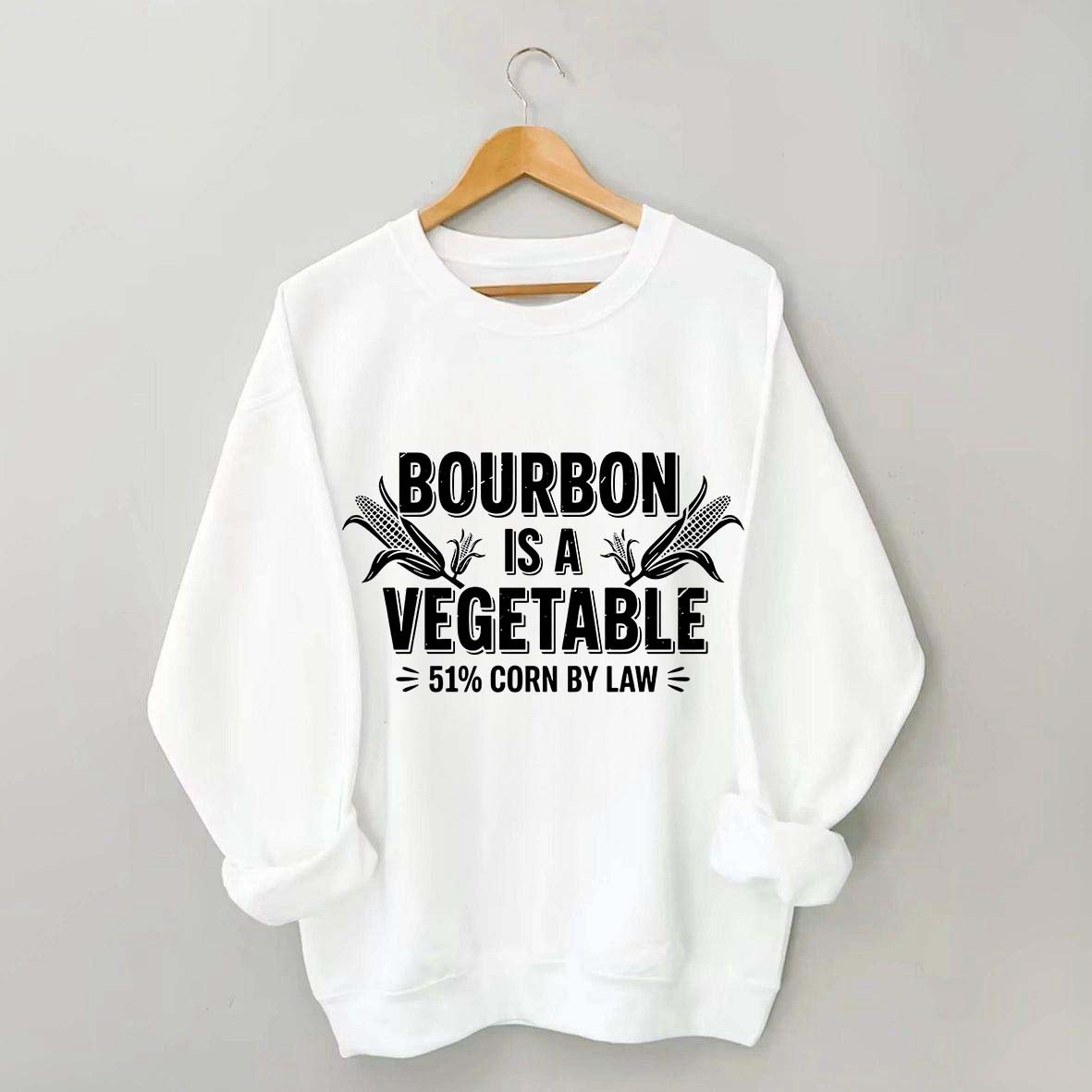Funny Bourbon 51% Corn by Law Whiskey Sweatshirt