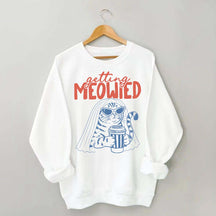 Getting Meowied Funny Cat Bride Sweatshirt