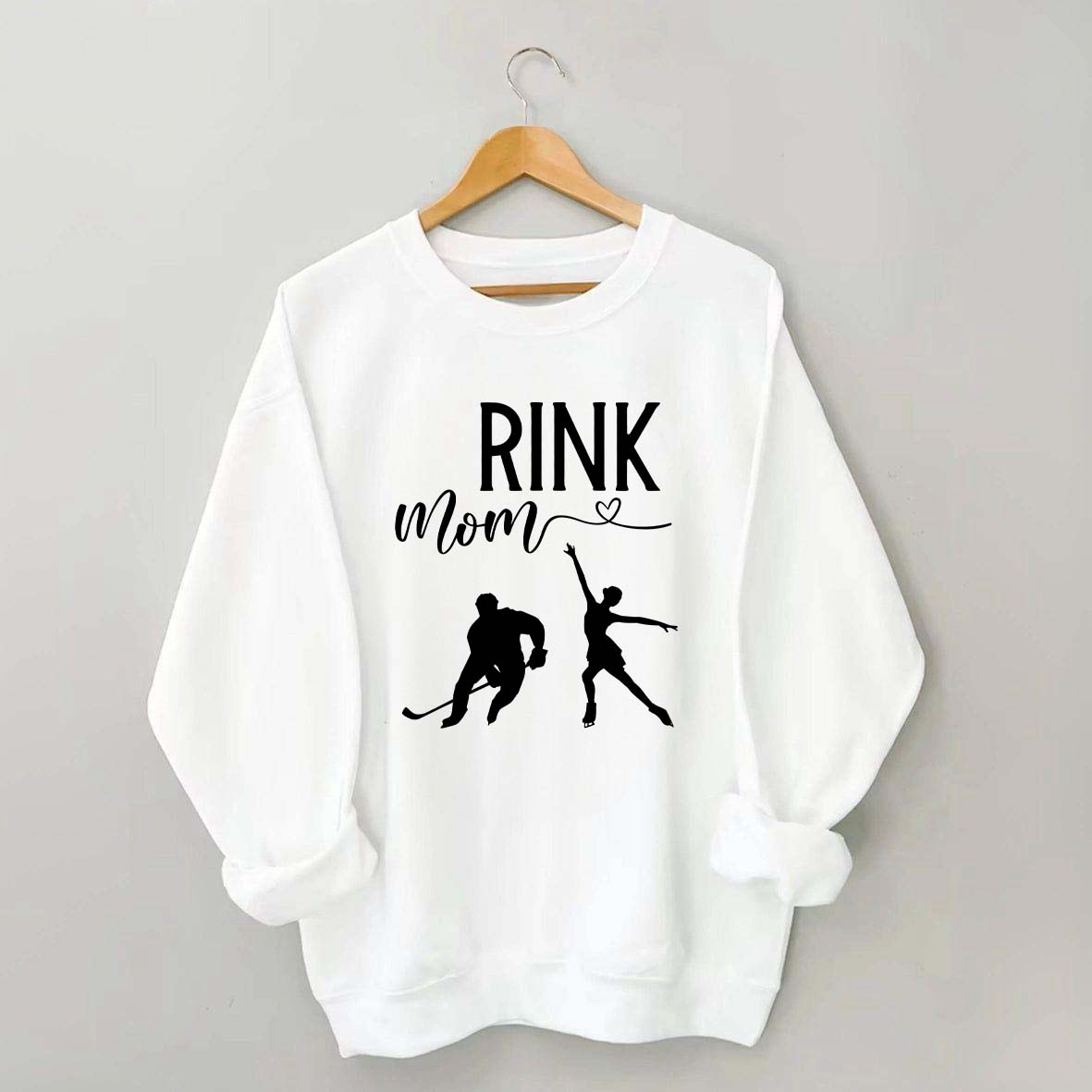 Rink Mom Hockey And Figure Skating Mom Sweatshirt