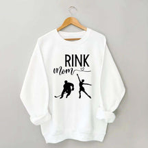Rink Mom Hockey And Figure Skating Mom Sweatshirt