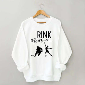 Rink Mom Hockey And Figure Skating Mom Sweatshirt