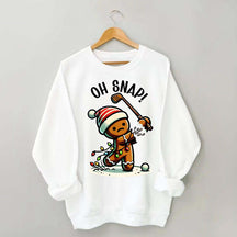Oh Snap Gingerbreadman Golfer Sweatshirt