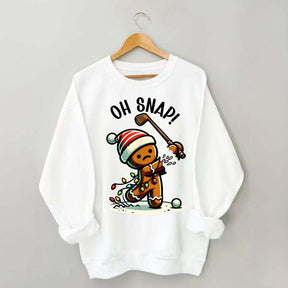 Oh Snap Gingerbreadman Golfer Sweatshirt