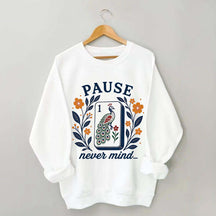 Pause Nevermind Peacock Mahjong Sweatshirt