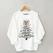 Religious Christmas Oh Come Let Us Adore Him Sweatshirt