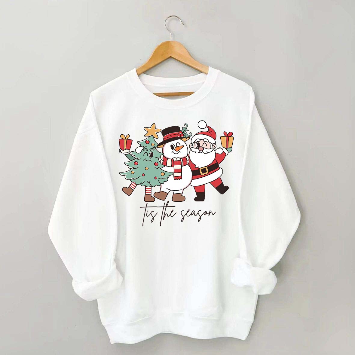 Tis The Season Santa Tree Sweatshirt
