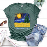 Gogh Outside Starry Night Nature Lover T-Shirt