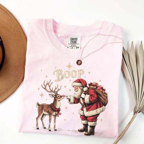 Vintage Santa Reindeer Christmas Boop T-Shirt