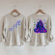Halloween Haunted House Bats Sweatshirt