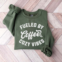 Fueled By Coffee and Cozy Vibes Giftful Fall Sweatshirt