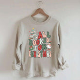 Retro Christmas Book Tree Sweatshirt